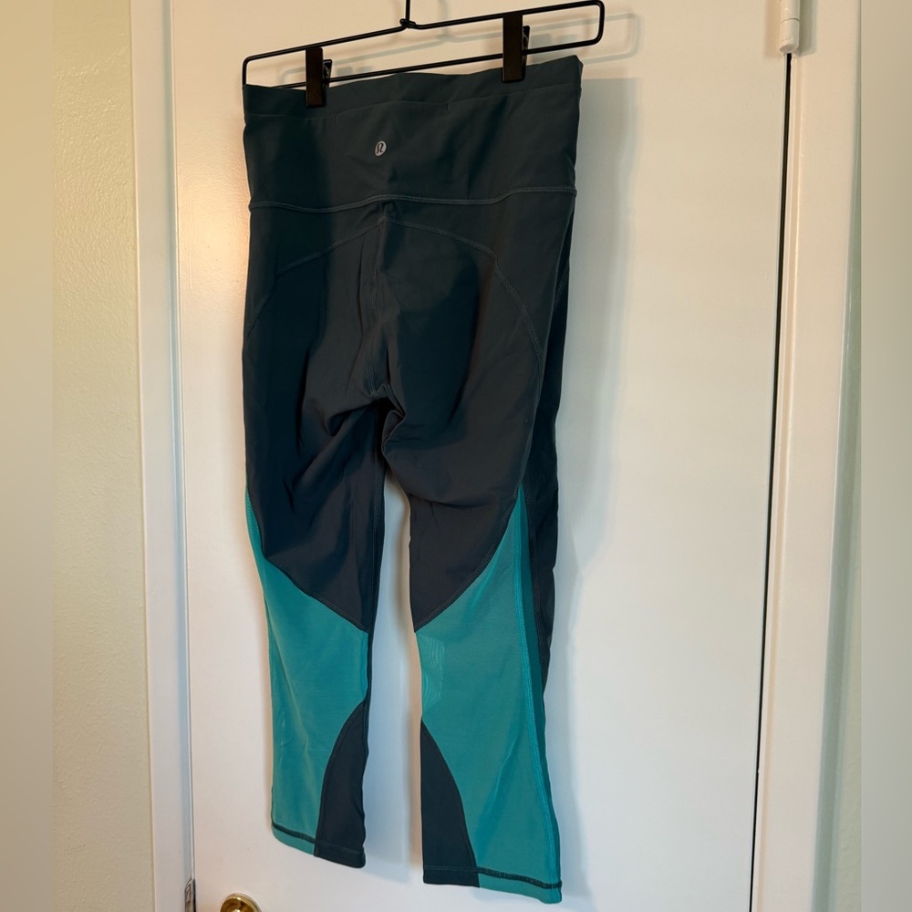 Lululemon Crop Leggings with Mesh Panels